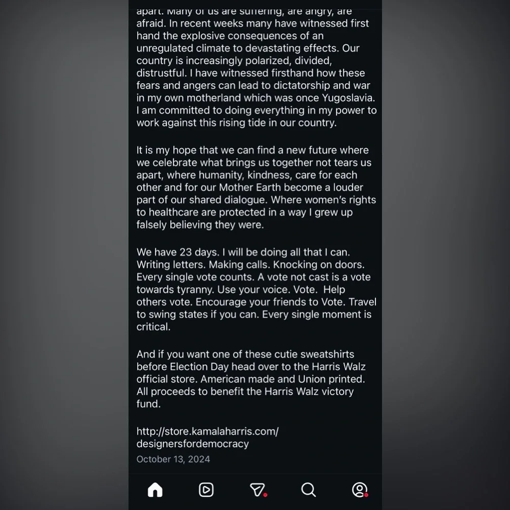 Ulla Johnson x Designers for America “Our Bodies Our Vote” Floral Hoodie Size M - Picture 9 of 9